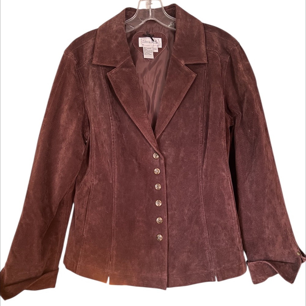 Live a Little Brown Suede Jacket Size Large XLP